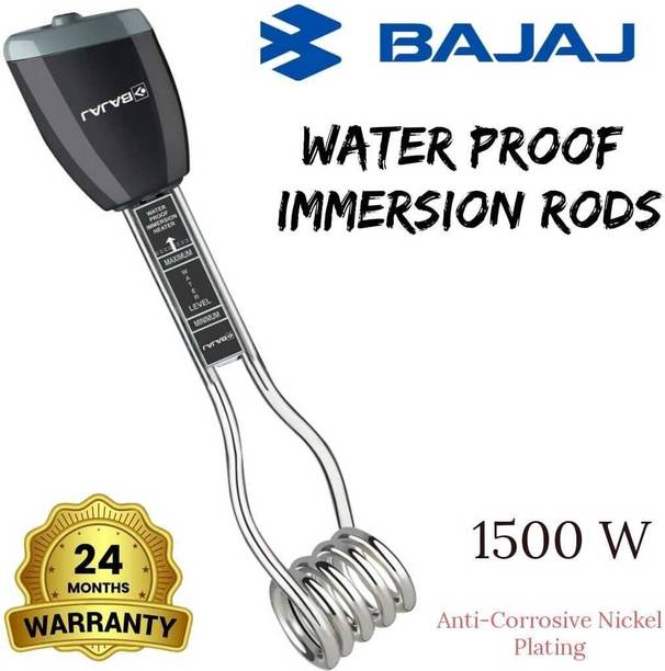 BAJAJ Immersion Rod Heater Waterproof ! Longer Life ! Efficient Heating ! 1500 W Shock Proof Immersion Heater Rod