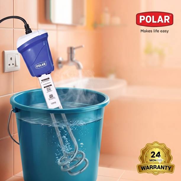 POLAR A Shock-Proof Immersion Water Heater Rod / Nickel Coated Heating Element With Clip 1500 W Shock Proof Immersion Heater Rod