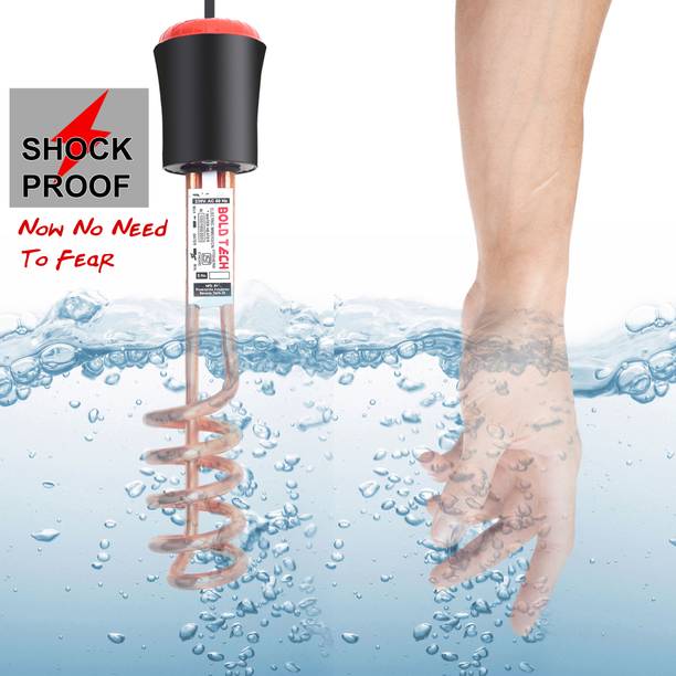 BOLD TECH Japanese Technology Electric Water Heater|Rapid Heating| 2000 W Shock Proof Immersion Heater Rod