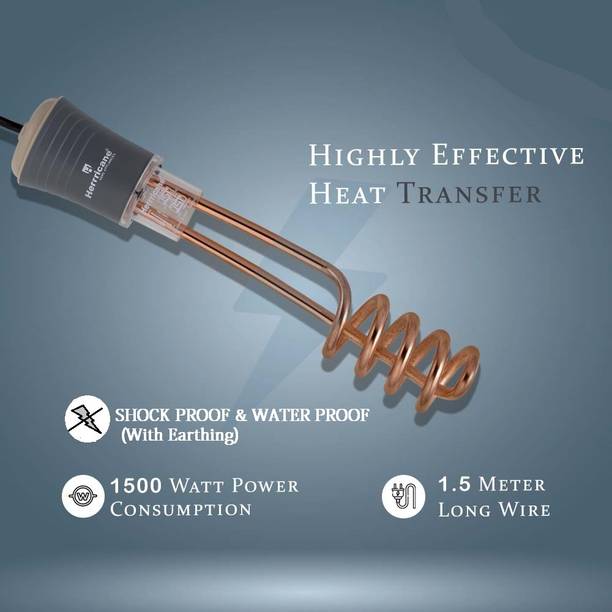 Definite Shockproof Waterproof Water Heating Immersion Rod Copper Plated ISI Safety 1500 W Shock Proof Immersion Heater Rod
