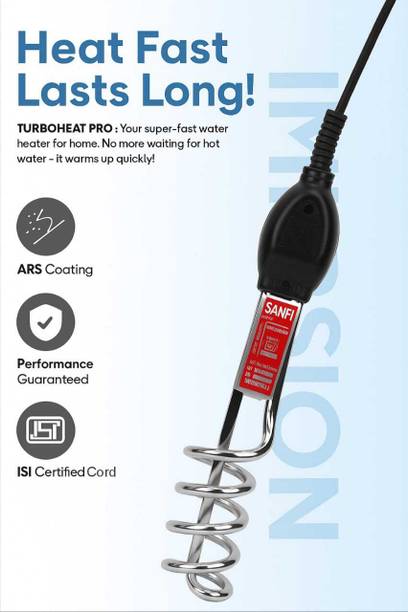 SANFI HotWave Pro Black Portable 1500 W Shock Proof Immersion Heater Rod