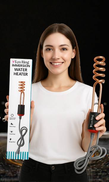 Ten Ring 2000W Portable Water Heater Rod Quick Boil Feature 2000 W Shock Proof Immersion Heater Rod