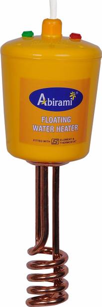Abirami Floating Water Heater-2000W | 100% Copper Heating Tube | SHOCKPROOF (BIG-YELLOW) 2000 W Shock Proof Immersion Heater Rod