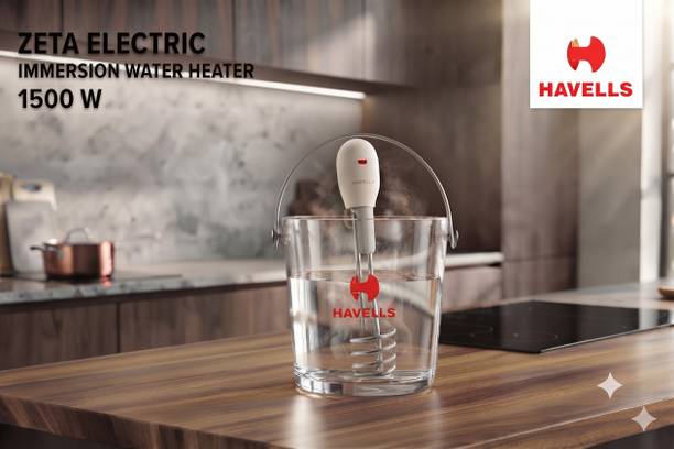HAVELLS Immersion Heater & Heavy Duty with 3 Pin Moulded Plug, Waterproof & Cool Touch/ 1500 W Shock Proof Immersion Heater Rod