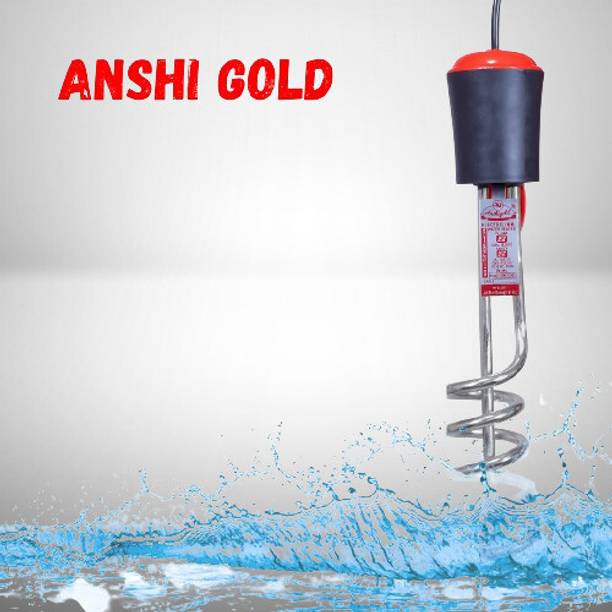 ANSHI GOLD Shockproof Rod Stainless Steel Water Immersion Heater Rod (Black) 1500 W Shock Proof Immersion Heater Rod