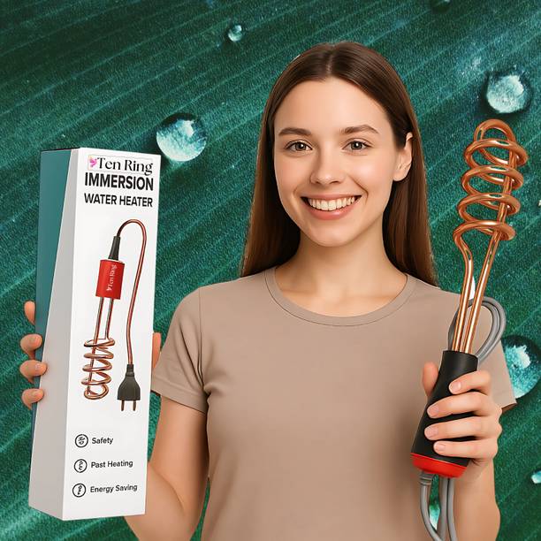 Ten Ring 2000W Kitchen Immersion Water Heater Rust Resistant Coil 2000 W Shock Proof Immersion Heater Rod