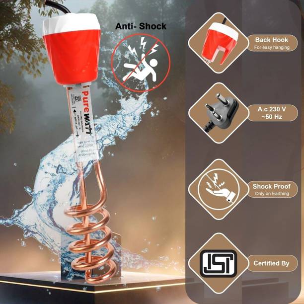 Pure Watt ISI Mark Shock-Proof & Water-Proof PWX062 Copper 2000 W Shock Proof Immersion Heater Rod