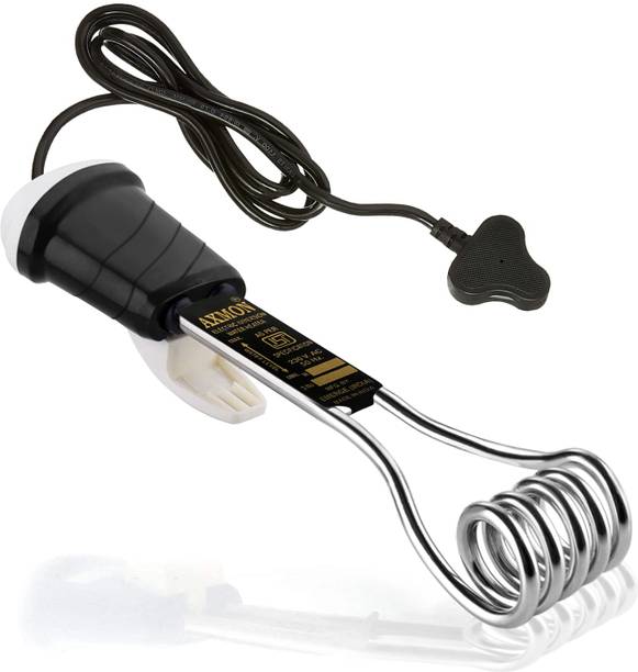 Axmon Immersion Rod Water Heater - 1500 Watt Portable Waterproof Shock Proof Electric Immersion Rod with Stainless Steel Hot Water Heater 1500 W Shock Proof Immersion Heater Rod
