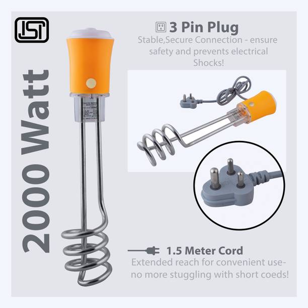 ROLTEK Fast Heating Steel 2000 W Shock Proof Immersion Heater Rod