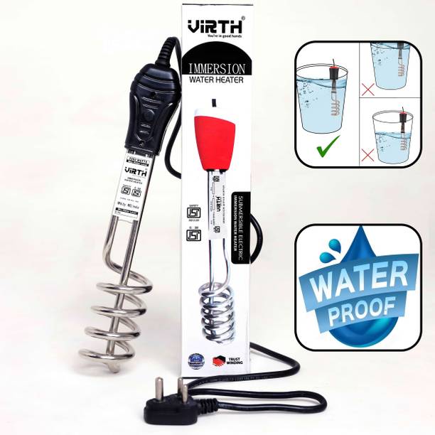 VIRTH Copper tube element Waterproof Shockproof Heater For Home Use 1500 W Shock Proof Immersion Heater Rod