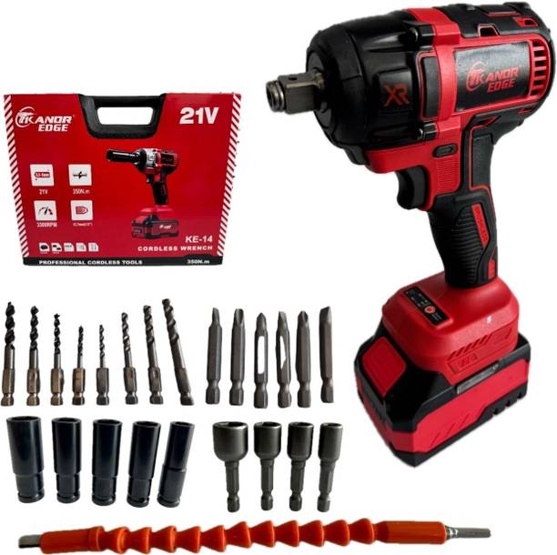 Shiv Enterprise KANOR KE-14 CORDLESS BRUSHLESS IMPACT WRENCH 350NM MAX TORQUE, 21VMAX LI-ION BATTERY,CHARGER Collated Screw Gun