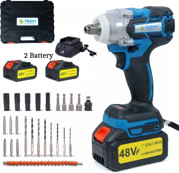 Flipkart SmartBuy Cordless Impact Wrench 850Nm 3 Speed, 2 Battery 48Vf Power Tools ½ Square Shaft Cordless Impact Wrench