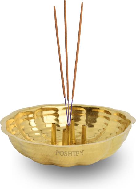POSHIFY Agardan Plate - Elegant Agardan Plate for Incense Sticks Brass Incense Holder