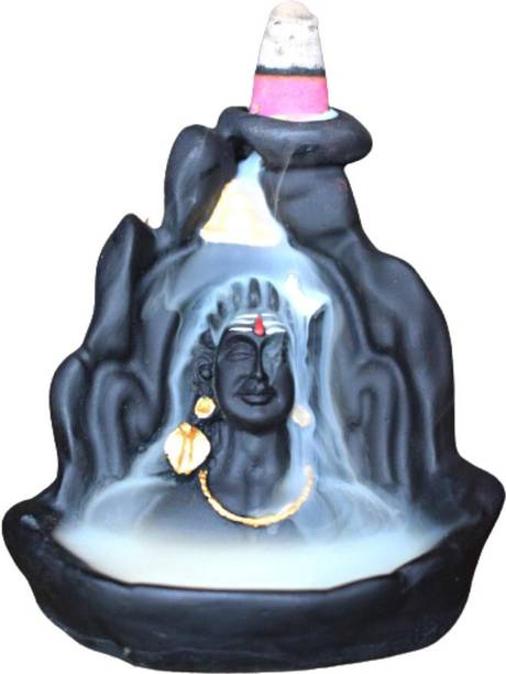 welno international Antique Adiyogi Shiva Smoke Fountai for Pooja shiva Idol Decorative Showpiece  -  10.16 cm