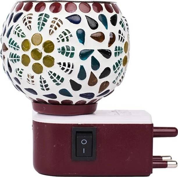 Amrutam Electric Kapoor Dani for god Pooja /Home Fragrance with Night lamp.. (DN 17) Glass Incense Holder