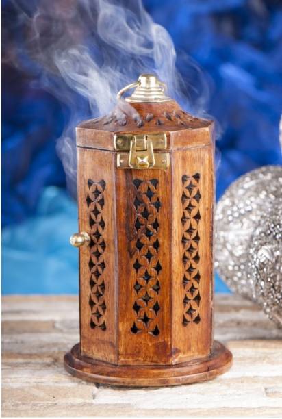 Vrattius Rosewood Lamp Shape Stylish Dhoop Batti Stand/Incense Holder Loban Dan Wooden Incense Holder