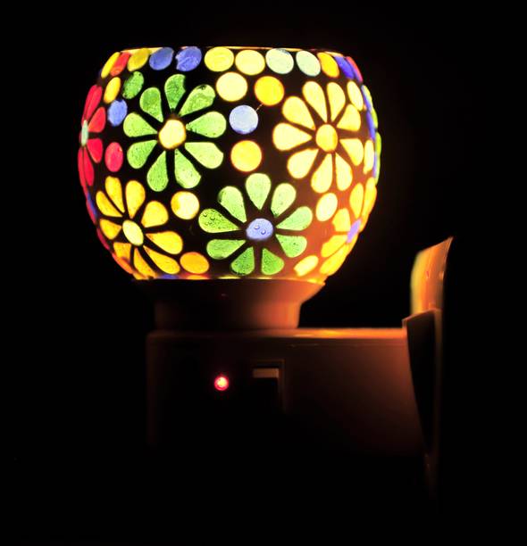 Bilbari LED Kapoordani/Aroma Oil Diffuser With On Off Switch To Toggle For Burner & Lamp Ceramic Incense Holder