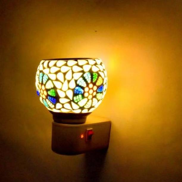 Bilbari LED Kapoordani/Aroma Oil Diffuser With On Off Switch For Burner & Night Bulb Plastic, Ceramic Incense Holder