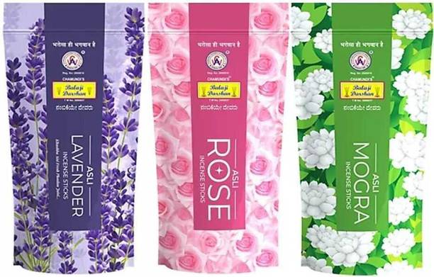 Balaji Darshan Floral Fragrance Agarbatti for Divine & Special Puja Experience, Festivals Mogra, Rose, Lavender, Chandan, Musk