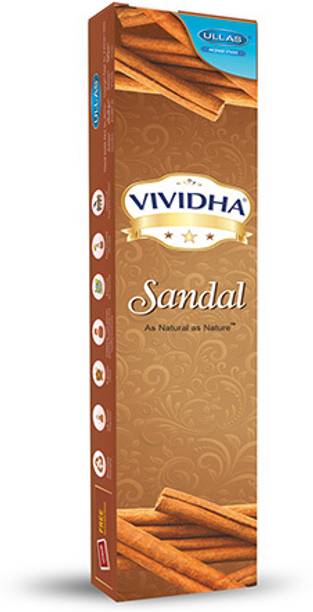 Ullas Vividha Sandal Agarbathi with Woody Fragrance | Pooja, Meditation Warm, Woody