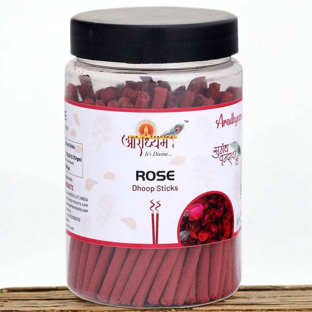Aradhyam Its Divine Dhoop Sticks | (No Charcoal || No Bamboo) (Rose) Rose