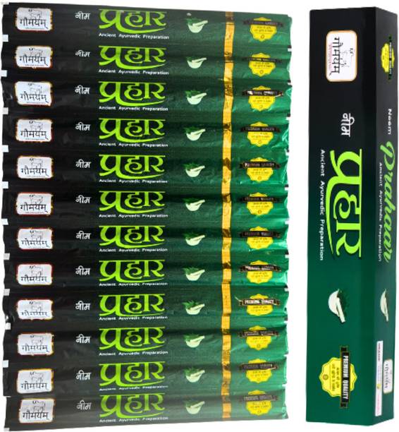 Gaumayam Neem Agarbatti Prahar 120 Premium Mosquito Repellent Agarbatti Natural Neem,Citronella & Lemongrass