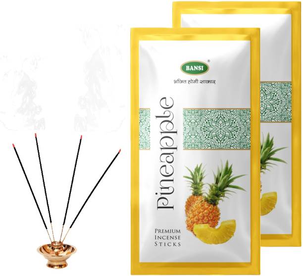 बांसी Pineapple Agarbatti –220g Long-Lasting No Charcoal Fruity Incense for Daily Use अगरबत्ती