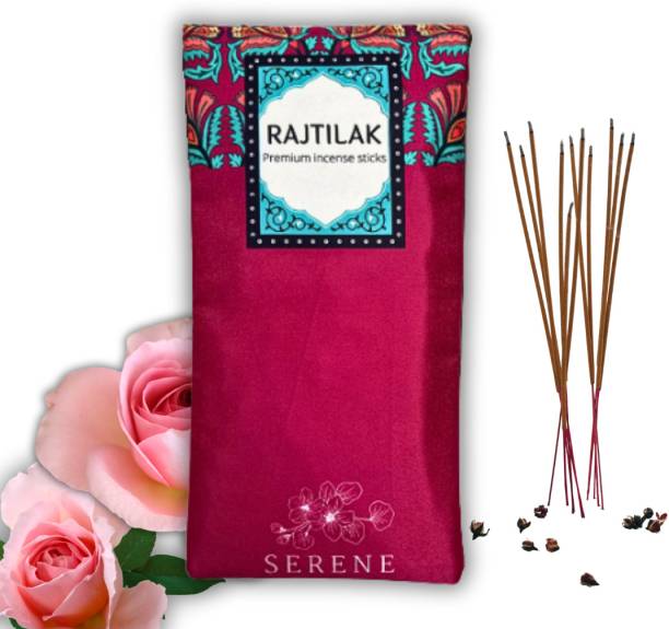 Rajtilak Agarabtti Serene Rose incense stick for Puja 1kg agarbatti (1 Pack of 600 sticks) Rose