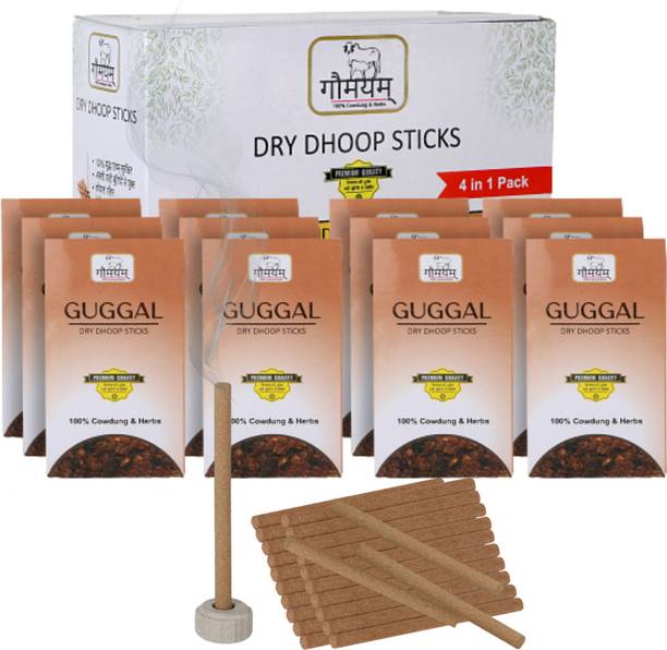 Gaumayam Herbal Dhoop Sticks for puja Guggal dhoopam 120 Cow Dung dhoop Organic Dhoop Guggal