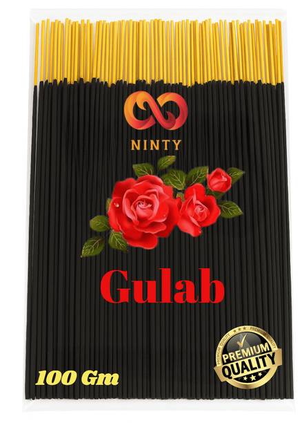 NINTY Floral Scented Incense Sticks | Best for Pooja, Meditation & Hom GULAB