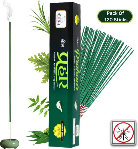 Gaumayam Neem Agarbatti Prahar 120 Premium Mosquito Repellent Agarbatti Natural Neem, Citronella, Lemon grass