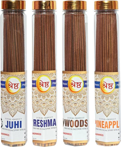 श्रेष्ठा INCENSE STICKS BOTTLE (4 X 100GMS) अगरबत्ती