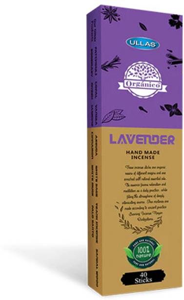 Ullas Organico Lavender Agarbathi with Floral Fragrance | Pooja, Meditation Woody, Warm