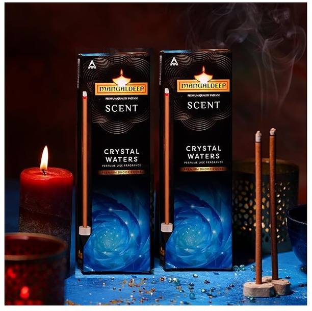 MANGALDEEP SCENT CRYSTAL WATERS PREMIUM DHOOP STICKS CRYSTAL WATER, Bouquet