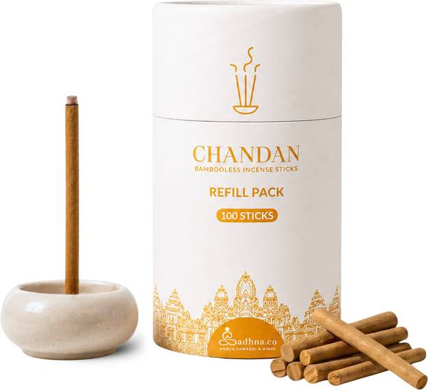 Sadhna.co Agarbatti Bambooless Low Smoke Sandalwood Incense Chandan