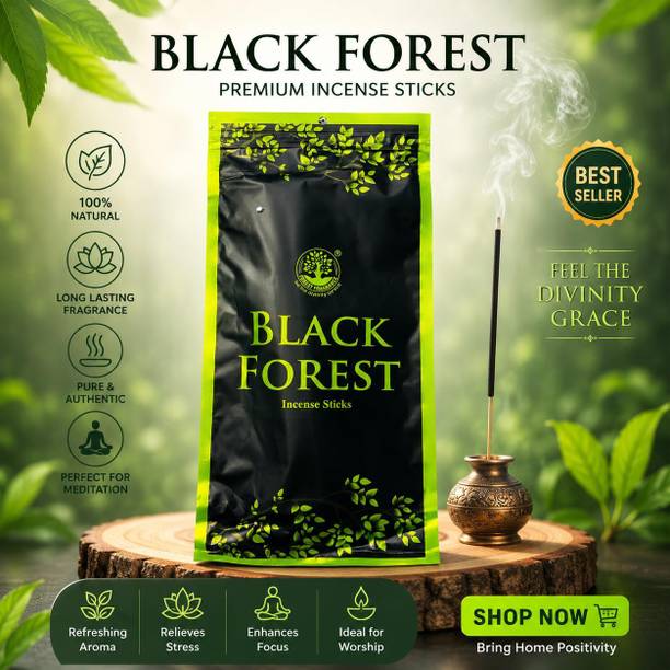 BHOLENATH SPECIAL BLACK FOREST BLACK FOREST, Premium Fragrance, Long Lasting Aroma, Suitable for Puja & Meditation