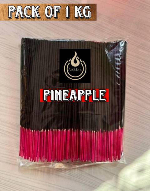 Aroblend Pure Pineapple Incense Sticks | Agarbatti for Home 1 Kg Pack Freshness, Prayer, Positive Energy &amp; Yoga Meditation | Pooja Item for Home