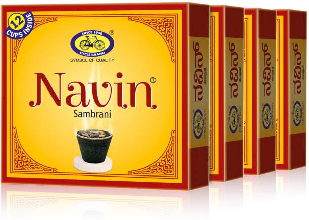 Cycle Navin Cup Sambrani (Dhoop/Loban/Guggal) for Daily Puja & Havan/Homa with Benzoin Fragrance