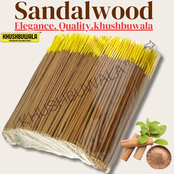 Khushbuwala Chandan Agarbatti 400g – Premium Quality Sandalwood Incense Sticks for Puja Chandan, 370 GRAMS