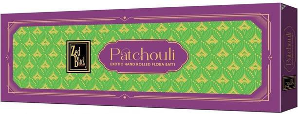 Zed Black Premium Patchouli Hand-Rolled Flora Agarbatti for Puja, Festivals & Occasions Patchouli