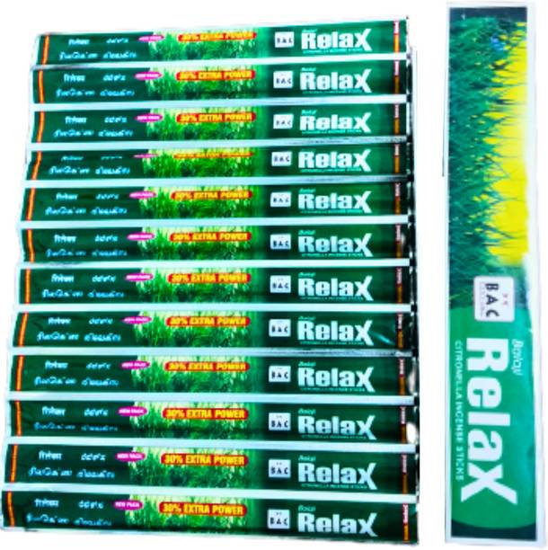 Gaumayam Relax Mosquito Repellent 120 Herbal Incense Sticks Mosquito killer Machhar Agarbatti for indoor, Mosquito net bat incense sticks, Citronella, Lemongrass