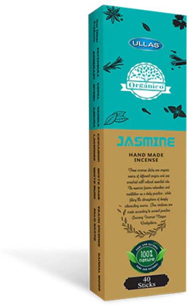Ullas Organico Jasmine Agarbathi with Floral Fragrance | Pooja, Meditation Floral, Sweet