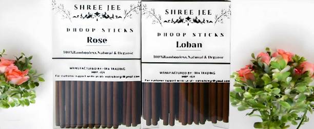 Shreejee Natural Premium Dhoop Sticks (Incense Stick) Pack of 100 gram Loban, Rose