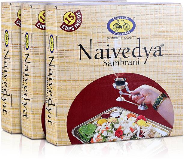Cycle Naivedya Cup Sambrani for Daily Puja with Benzoin fragrance