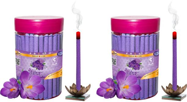 Shankh Lavender Dhoop Sticks (Incense Sticks) Pack of 200 gram (100 + 100) Fragrance Lavender