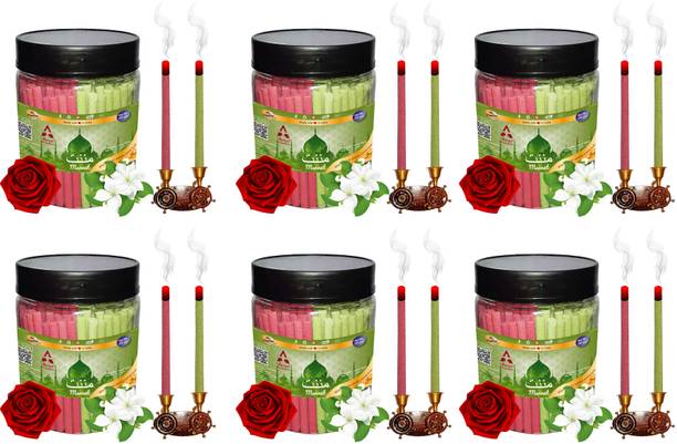 Shankh 2 in 1 Mannat Dhoop Stick Pack of 1200 gram (200+200+200+200+200+200) Fragrances Rose, Mogra
