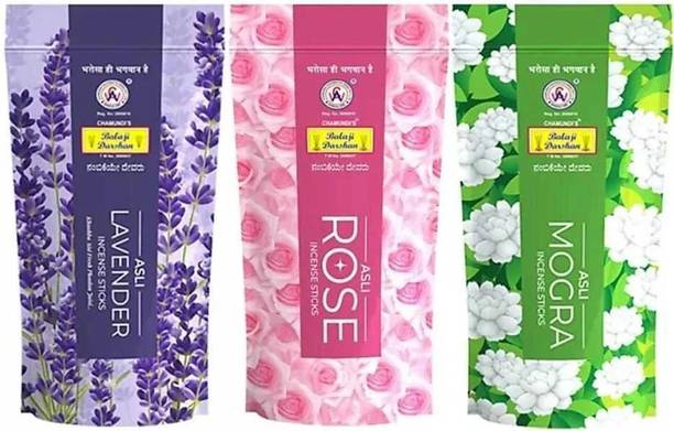 Balaji Darshan Floral Fragrance Agarbatti for Divine & Special Puja Experience, Festivals Rose, Lavndr
