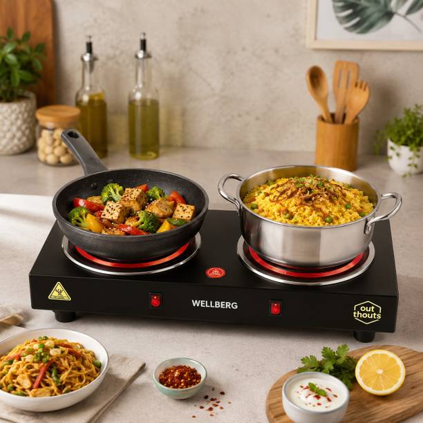 WELLBERG 2000 W Radiant Cooktop Push Button