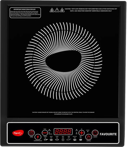 Official product image of Pigeon Favourite Induction Cooktop - Black, 1800W