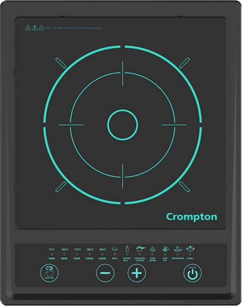 Crompton 1200 W Induction Cooktop Push Button